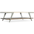 Hooker Furniture Boomerang 31" Wide Marble Top Metal and Oak Coffee Table Medium Wood
