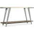 Hooker Furniture Boomerang 14" Wide Marble Top Metal and Oak Console Table Medium Wood