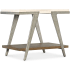 Hooker Furniture Boomerang 21" Wide Marble Top Metal and Oak End Table Medium Wood