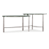 Hooker Furniture Commerce and Market 51" Wide Iron and Stone Table Textured Pewter / Stone / Green