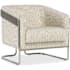 Hooker Furniture Cody 33" Wide Wool and Polyester Chair Fluffy Natural / Dark Wood