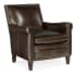 Hooker Furniture Jilian 31" Wide Aniline Top Grain Leather Upholstered Living Room Arm Club Chair Natchez Brown