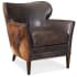 Hooker Furniture Kato 30" Wide Arm Leather Accent Chair Debonair Espresso / Dark Brindle