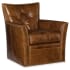 Hooker Furniture Conner 31" Wide Swivel Leather Accent Chair Heavy Metal Gamma