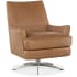 Hooker Furniture Sheridan 30" Wide Wood Framed Leather Accent Swivel Chair Denver Coffee