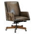 Hooker Furniture Rives 30" Wide Leather Upholstered Adjustable Executive Chair Tianran Nature Brown