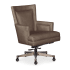 Hooker Furniture Rosa 26" Wide Leather Executive Swivel Office Chair Gunmetal / Aspen Lenado