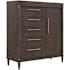 Hooker Furniture Asher Park 52" Wide 6 Drawer Eucalyptus Wood Tower Dresser Piano Brown