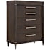 Hooker Furniture Asher Park 42" Wide 6 Drawer Eucalyptus Wood Tower Dresser Piano Brown