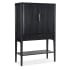 Hooker Furniture Archer 45" Wide 1 Drawer Mahogany Accent Cabinet Black / Gold