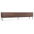Hooker Furniture Arun 96" Wide 3 Door Mahogany Media Cabinet with 3 Electrical Outlets Dark Mahogany