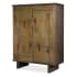 Hooker Furniture Shoji 48" Wide 2 Drawer Oak Veneer Bar/Wine Cabinet Dark Wood