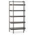 Hooker Furniture Grayson 40" Wide 5 Shelf Metal, Glass Etagere Black Metal