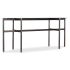 Hooker Furniture Grayson 64" Wide Glass Top Metal Console Table Black Metal