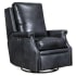 Hooker Furniture Collin 30" Wide Luxury Aniline Leather Power Recliner w/ Swivel Base and Glider Motion Checkmate Champion