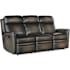 Hooker Furniture Hamilton 79" Wide Leather Sofa with Bustle Back Sarzana Castle