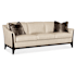 Hooker Furniture Sophia 86" Wide Leather Sofa Stonewash / Caviar