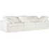Hooker Furniture Barefoot 125" Wide Wood and Fabric Sofa with Loose Pillows Yakety Yak Natural