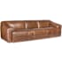 Hooker Furniture Fleetwood 110" Wide Leather Sofa with Sink-In Seating Taupe
