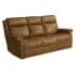 Hooker Furniture Poise 84" Wide Hardwood and Leather Standard Sofa with Power Recline and Power Headrest Venerando Latte