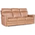Hooker Furniture Twain 85" Wide Leather Sofa with Lumbar Control Fawn