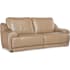 Hooker Furniture Wayward 92" Wide Leather Sofa with Power Recline Latte / Dark Wood