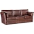 Hooker Furniture Woodstock 92" Wide Leather Sofa with Accent Pillows Truffle