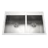 Houzer Bellus 33" Drop In Double Basin Stainless Steel Kitchen Sink with Basin Rack and Basket Strainer Stainless Steel