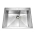 Houzer Bellus 25" Drop In Single Basin Stainless Steel Kitchen Sink with Basin Rack and Basket Strainer Stainless Steel