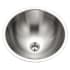 Houzer Opus 16-3/4" Circular Stainless Steel Undermount Bathroom Sink with Overflow Stainless Steel
