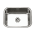 Houzer Elite 23-3/16" Undermount Single Basin Stainless Steel Kitchen Sink with Basket Strainer Stainless Steel