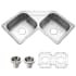 Houzer Legend 31-7/8" Drop In Double Basin Stainless Steel Kitchen Sink with Basin Rack and Basket Strainer Stainless Steel