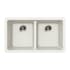 Houzer Quartztone 31-1/8" Undermount Double Basin Granite Composite Kitchen Sink Cloud