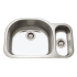 Houzer Medallion Designer 32" Undermount Double Basin Stainless Steel Kitchen Sink with Basket Strainer Stainless Steel