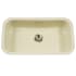 Houzer Porcela 30-7/8" Undermount Single Basin Porcelain, Stainless Steel Kitchen Sink Biscuit