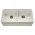 Houzer Platus 32-3/16" Farmhouse Double Basin Fireclay Kitchen Sink Biscuit