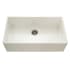 Houzer Platus 36" Farmhouse Single Basin Fireclay Kitchen Sink Biscuit