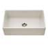 Houzer Platus 33" Farmhouse Single Basin Fireclay Kitchen Sink Biscuit