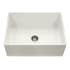 Houzer Platus 30" Farmhouse Single Basin Fireclay Kitchen Sink Biscuit