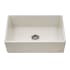 Houzer Platus 30" Farmhouse Single Basin Fireclay Kitchen Sink Biscuit