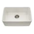 Houzer Platus 23-7/16" Undermount Single Basin Fireclay Kitchen Sink Biscuit