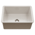 Houzer Platus 25-1/2" Undermount Single Basin Fireclay Kitchen Sink Biscuit