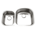 Houzer Eston 32-3/16" Undermount Double Basin Stainless Steel Kitchen Sink Stainless Steel