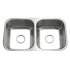 Houzer Eston 31-1/16" Undermount Double Basin Stainless Steel Kitchen Sink Stainless Steel
