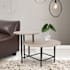 Howard Elliott Molli 38" Wide Wood Coffee Table Whitewashed / Black