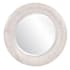 Howard Elliott Anakena 50" Diameter Circular Framed Bathroom Mirror Ivory White