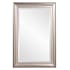 Howard Elliott George 24" W x 36" H Rectangular Wood Framed Bathroom Mirror Bright Silver Leaf