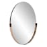 Howard Elliott Zanki 30" Diameter Circular Stainless Steel Framed Bathroom Mirror Polished Rose Gold