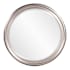 Howard Elliott George 36" Diameter Circular Wood Framed Bathroom Mirror Bright Silver Leaf