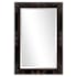 Howard Elliott Queen Ann 24" W x 36" H Rectangular Wood Framed Bathroom Mirror Antique Black